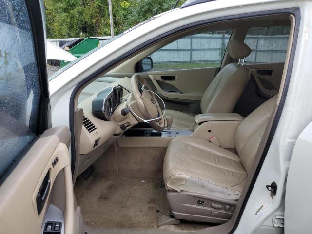 JN8AZ08W45W412692 - 2005 NISSAN MURANO SL WHITE photo 7