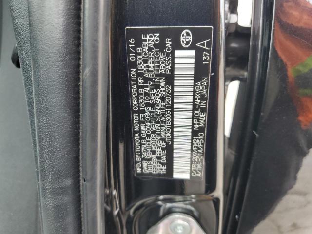 JTDKDTB30G1120732 - 2016 TOYOTA PRIUS C 黑色 照片 12