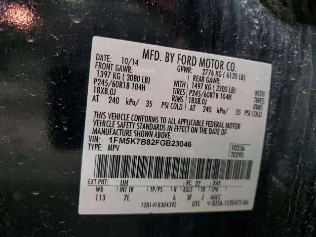 1FM5K7B82FGB23046 - 2015 FORD EXPLORER Qara foto 13