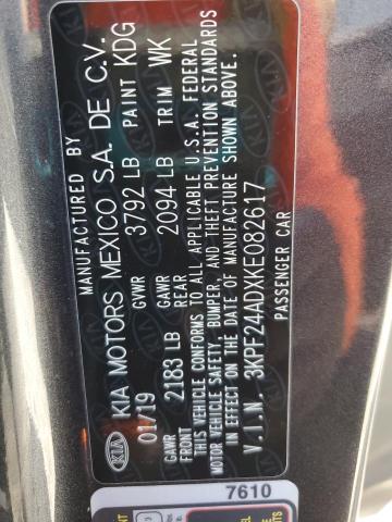 3KPF24ADXKE082617 - 2019 KIA FORTE FE Boz foto 12