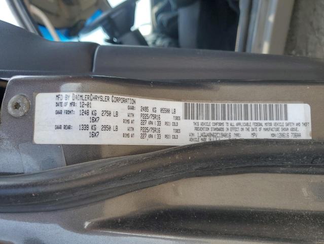 1J4GW48N62C194016 - 2002 JEEP GRAND CHER LAREDO 灰色 照片 12