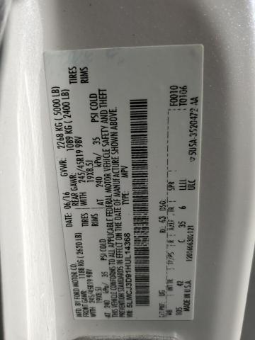 5LMCJ3D91HUL14368 - 2017 LINCOLN MKC RESERVE Biały zdjęcie 13