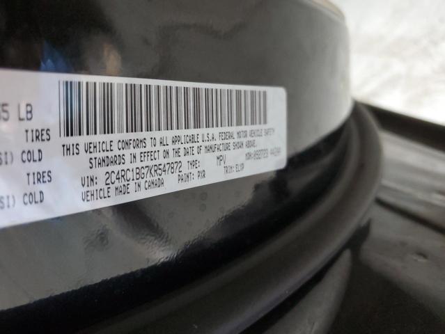 2C4RC1BG7KR547872 - 2019 CHRYSLER PACIFICA TOURING L Черный фото 13