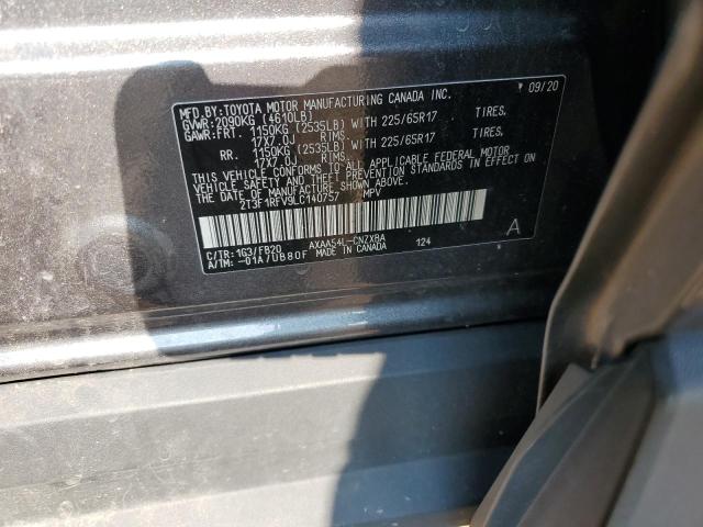 2T3F1RFV9LC140757 - 2020 TOYOTA RAV4 LE GRAY photo 13