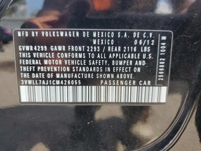 3VWLL7AJ1CM426055 - 2012 VOLKSWAGEN JETTA TDI შავი ფოტო 12