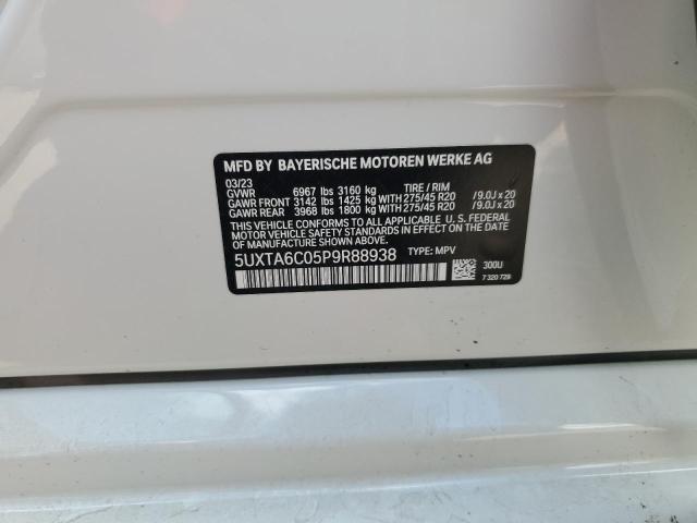 5UXTA6C05P9R88938 - 2023 BMW X5 XDRIVE45E WHITE photo 12