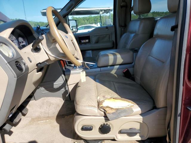 1FTPW14555KE49839 - 2005 FORD F150 SUPERCREW BURGUNDY photo 7