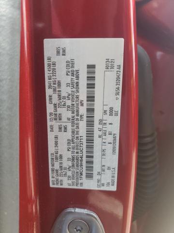 1FMCU9H64LUC73711 - 2020 FORD ESCAPE SEL წითელი ფოტო 13