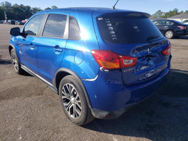 JA4AP3AW4GZ033748 - 2016 MITSUBISHI OUTLANDER ES BLUE photo 2