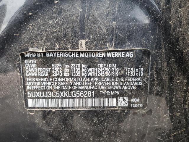 5UXUJ3C5XKLG56281 - 2019 BMW X4 XDRIVE30I BLACK photo 13