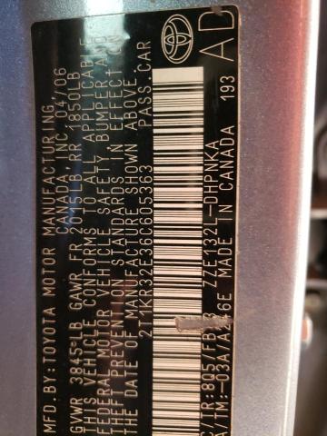 2T1KR32E36C605363 - 2006 TOYOTA COROLLA MA XR BLUE photo 13