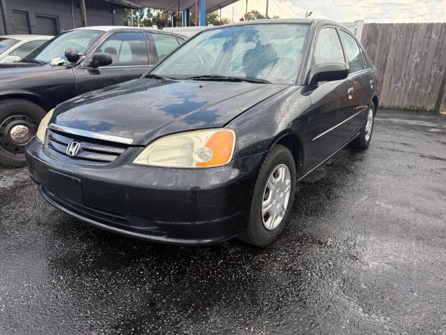 1HGES16501L062850 - 2001 HONDA CIVIC LX BLACK photo 2