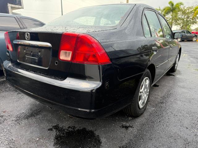 1HGES16501L062850 - 2001 HONDA CIVIC LX BLACK photo 4