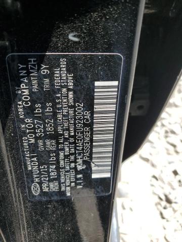 KMHCT4AE0FU923002 - 2015 HYUNDAI ACCENT GLS BLACK photo 12