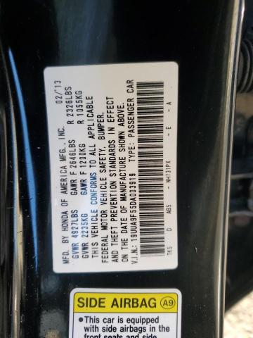 19UUA9F55DA003919 - 2013 ACURA TL TECH BLACK photo 12