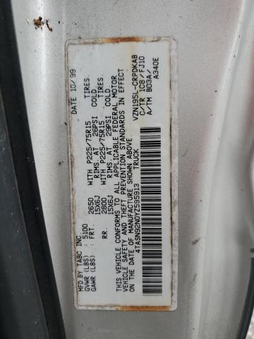 4TASN92N0YZ595913 - 2000 TOYOTA TACOMA XTRACAB PRERUNNER 灰色 照片 12