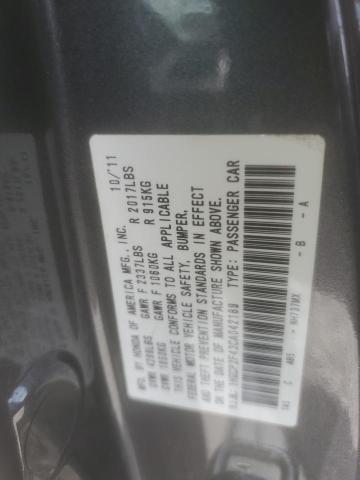 1HGCP2F43CA042189 - 2012 HONDA ACCORD LXP GRAY photo 12