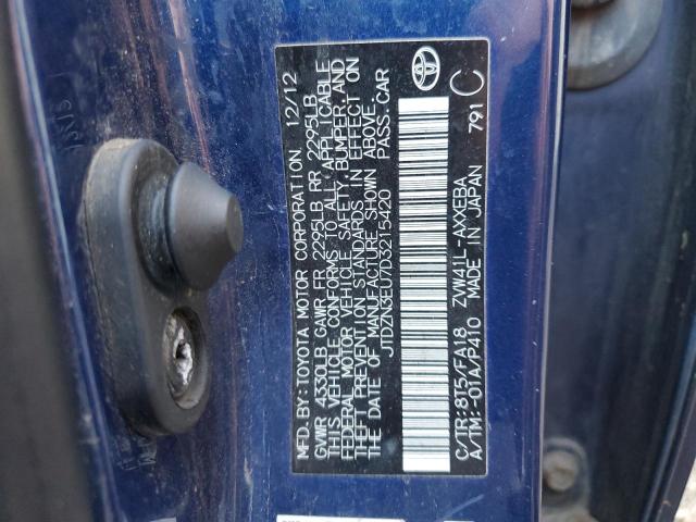 JTDZN3EU7D3215420 - 2013 TOYOTA PRIUS V BLUE photo 14