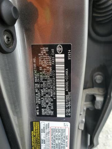 4T1BE32K35U581273 - 2005 TOYOTA CAMRY LE GRAY photo 12