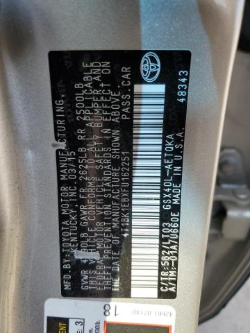 4T1BK1EBXFU162251 - 2015 TOYOTA AVALON XLE BEIGE photo 13