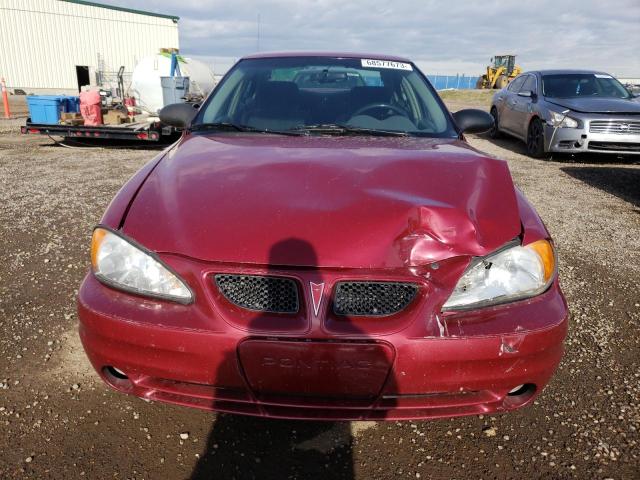 1G2NE52E35M212473 - 2005 PONTIAC GRAND AM SE RED photo 5