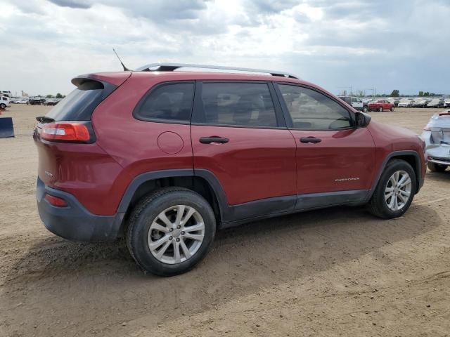 1C4PJLABXFW608093 - 2015 JEEP CHEROKEE SPORT RED photo 3