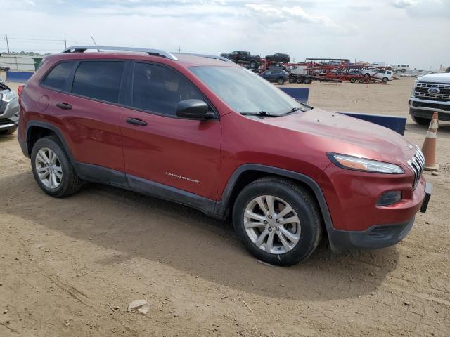 1C4PJLABXFW608093 - 2015 JEEP CHEROKEE SPORT RED photo 4