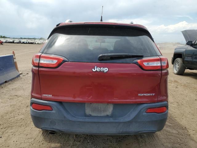 1C4PJLABXFW608093 - 2015 JEEP CHEROKEE SPORT RED photo 6