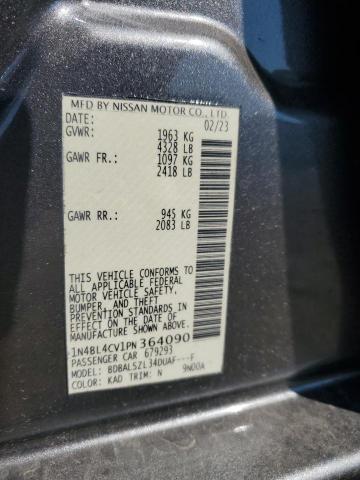 1N4BL4CV1PN364090 - 2023 NISSAN ALTIMA SR გრაფიტი ფოტო 12