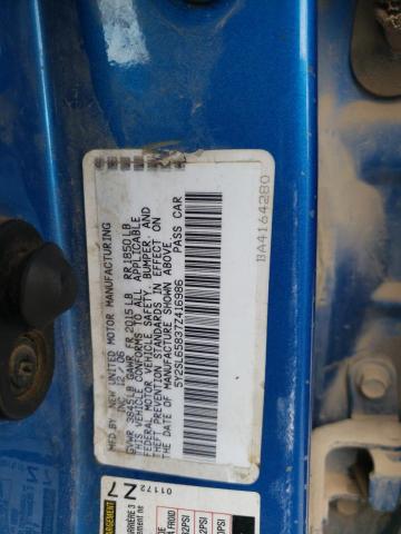 5Y2SL65837Z416986 - 2007 PONTIAC VIBE BLUE photo 12