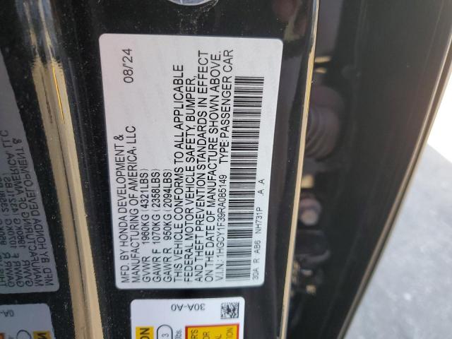 1HGCY1F39RA085149 - 2024 HONDA ACCORD EX BLACK photo 12