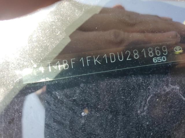 4T1BF1FK1DU281869 - 2013 TOYOTA CAMRY L Srebrny zdjęcie 12