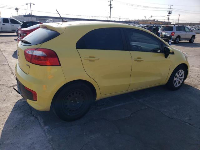 KNADM5A38G6600961 - 2016 KIA RIO LX YELLOW photo 3