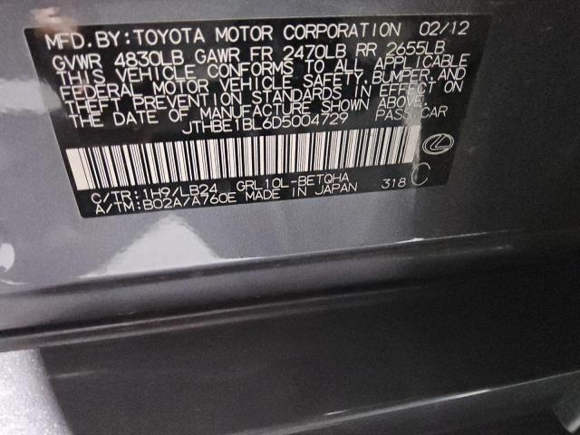 JTHBE1BL6D5004729 - 2013 LEXUS GS 350 GRAY photo 12