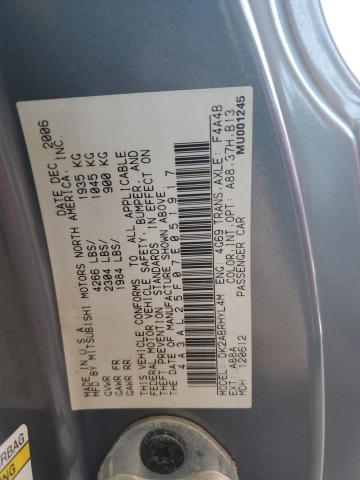 4A3AL25F07E051917 - 2007 MITSUBISHI ECLIPSE SPYDER GS Gümüş foto 12