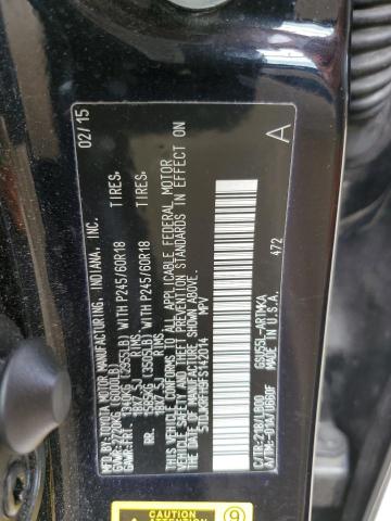 5TDJKRFH9FS142014 - 2015 TOYOTA HIGHLANDER XLE შავი ფოტო 13