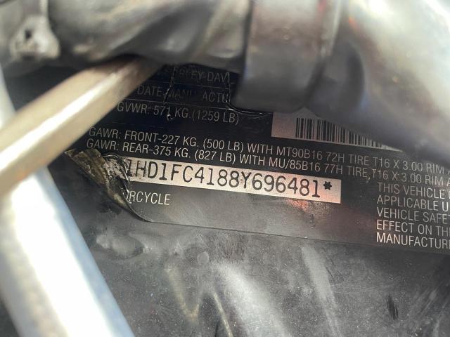 1HD1FC4188Y696481 - 2008 HARLEY-DAVIDSON FLHTCUI ლურჯი ფოტო 10