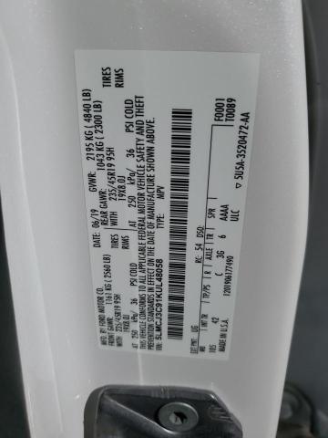 5LMCJ3C91KUL48058 - 2019 LINCOLN MKC RESERVE Blanco foto 13