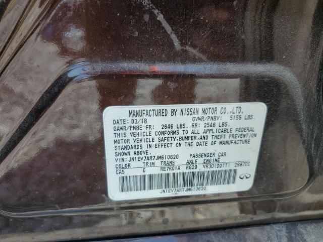 JN1EV7AR7JM610620 - 2018 INFINITI Q50 LUXE 棕色 照片 12