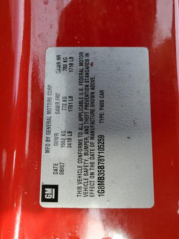 1G8MB35B78Y105259 - 2008 SATURN SKY RED photo 12