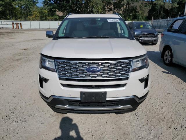 1FM5K8HT4JGB37878 - 2018 FORD EXPLORER PLATINUM WHITE photo 5