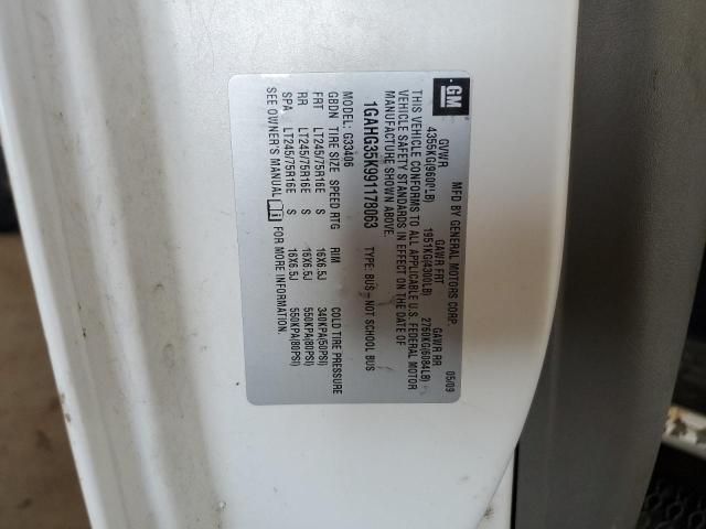 1GAHG35K991178063 - 2009 CHEVROLET EXPRESS G3 Սպիտակ լուսանկար 13