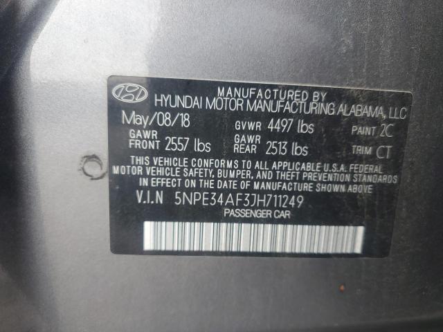 5NPE34AF3JH711249 - 2018 HYUNDAI SONATA SPORT Grau Foto 12