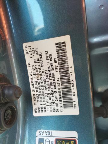 5J6RM4H95FL069144 - 2015 HONDA CR-V TOURING TURQUOISE photo 12