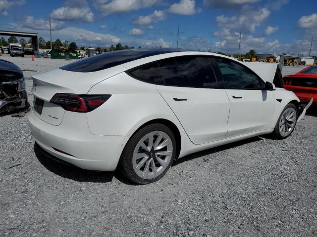 5YJ3E1EB3NF119653 - 2022 TESLA MODEL 3 白色 照片 3
