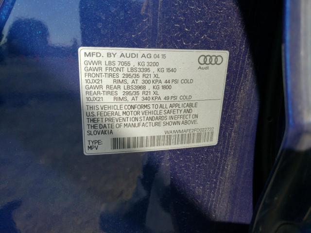 WA1WMAFE2FD022732 - 2015 AUDI Q7 TDI PRESTIGE BLUE photo 14