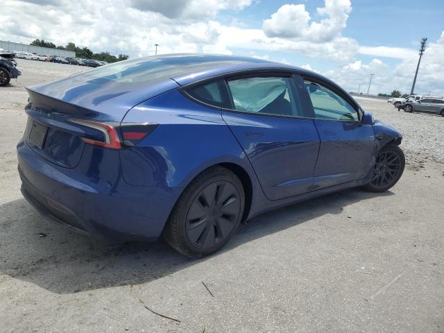 5YJ3E1EA0SF983837 - 2025 TESLA MODEL 3 BLUE photo 3