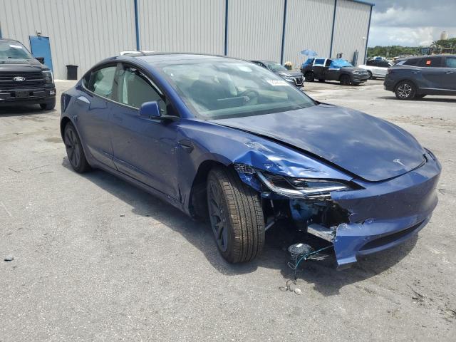 5YJ3E1EA0SF983837 - 2025 TESLA MODEL 3 BLUE photo 4