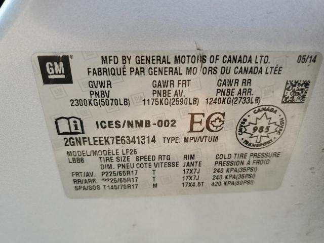 2GNFLEEK7E6341314 - 2014 CHEVROLET EQUINOX LS SILVER photo 13