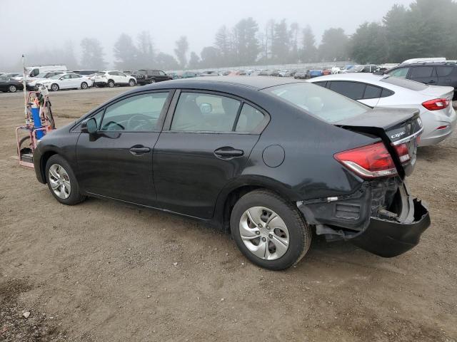 2HGFB2F55DH596681 - 2013 HONDA CIVIC LX BLACK photo 2